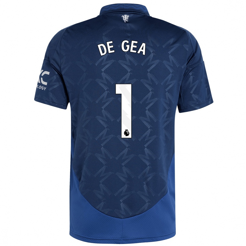 Men Football David De Gea #1 Indigo Away Jersey 2024/25 T-Shirt Za