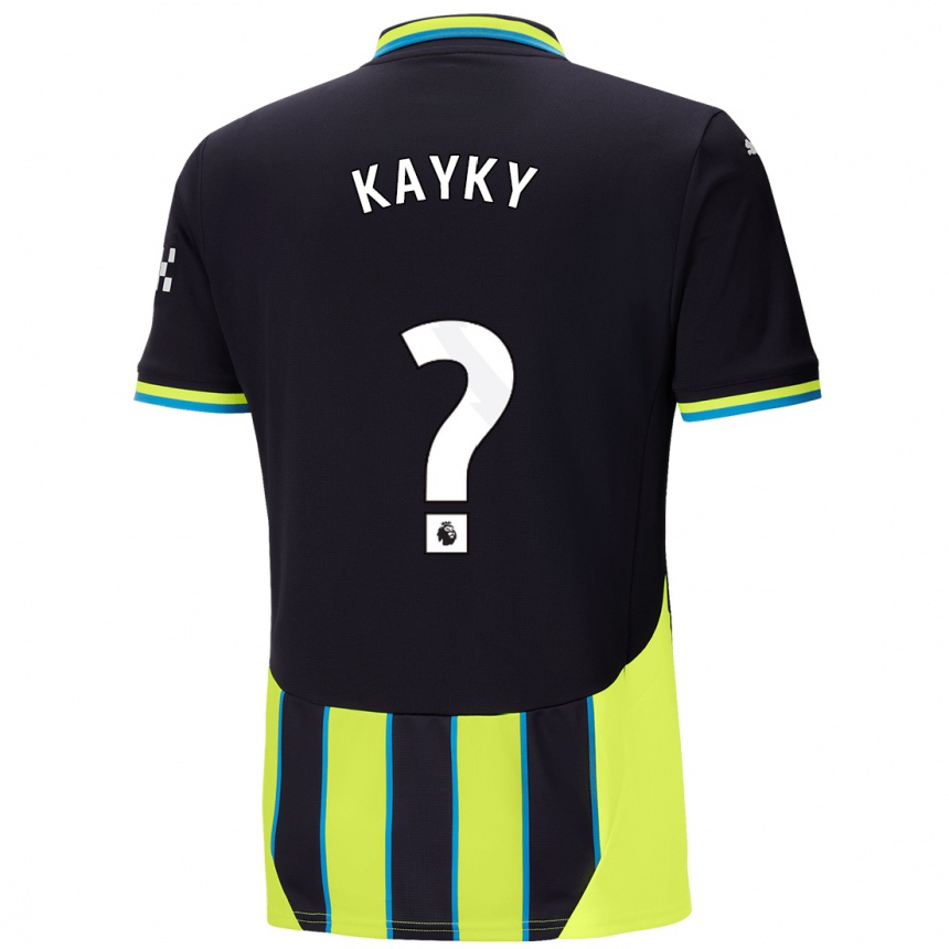 Men Football Kayky #0 Blue Yellow Away Jersey 2024/25 T-Shirt Za