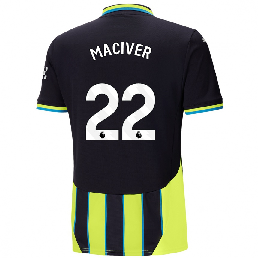 Men Football Sandy Maciver #22 Blue Yellow Away Jersey 2024/25 T-Shirt Za