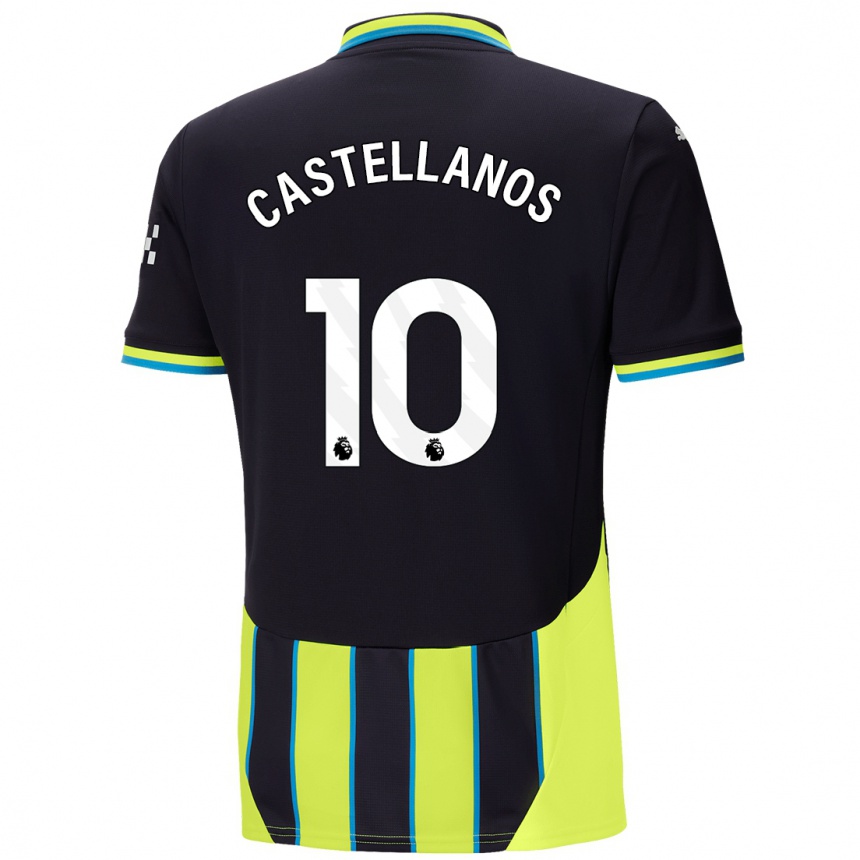 Men Football Deyna Castellanos #10 Blue Yellow Away Jersey 2024/25 T-Shirt Za