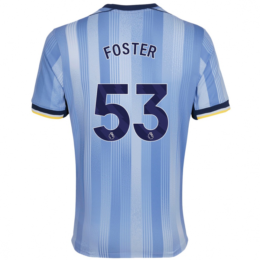 Men Football Brooklyn Lyons Foster #53 Light Blue Away Jersey 2024/25 T-Shirt Za