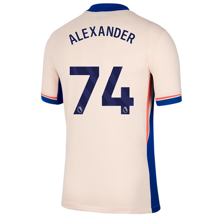 Men Football Reiss Alexander Russell-Denny #74 Light Beige Away Jersey 2024/25 T-Shirt Za