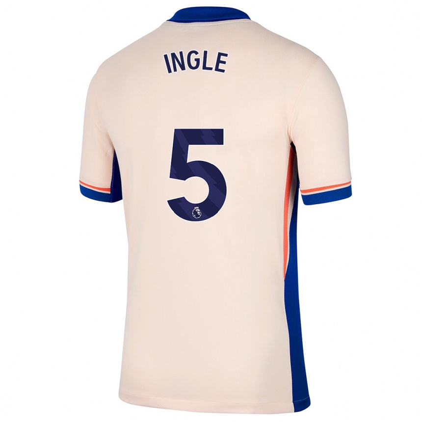 Men Football Sophie Ingle #5 Light Beige Away Jersey 2024/25 T-Shirt Za