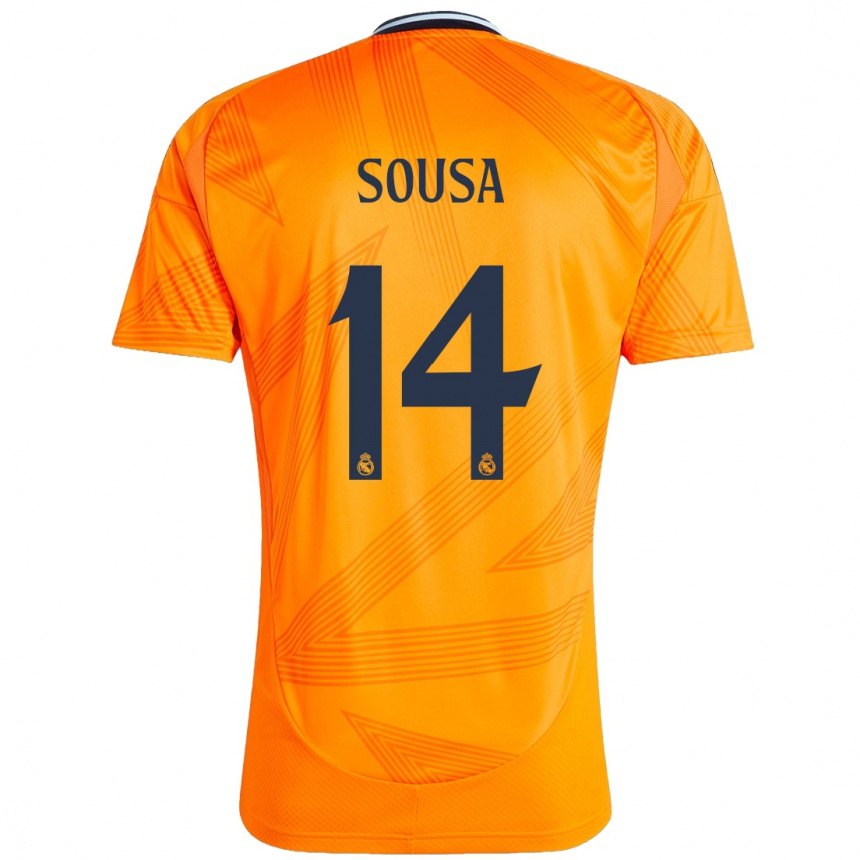 Men Football Kathellen Sousa #14 Orange Away Jersey 2024/25 T-Shirt Za