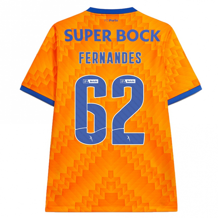 Men Football Rodrigo Fernandes #62 Orange Away Jersey 2024/25 T-Shirt Za