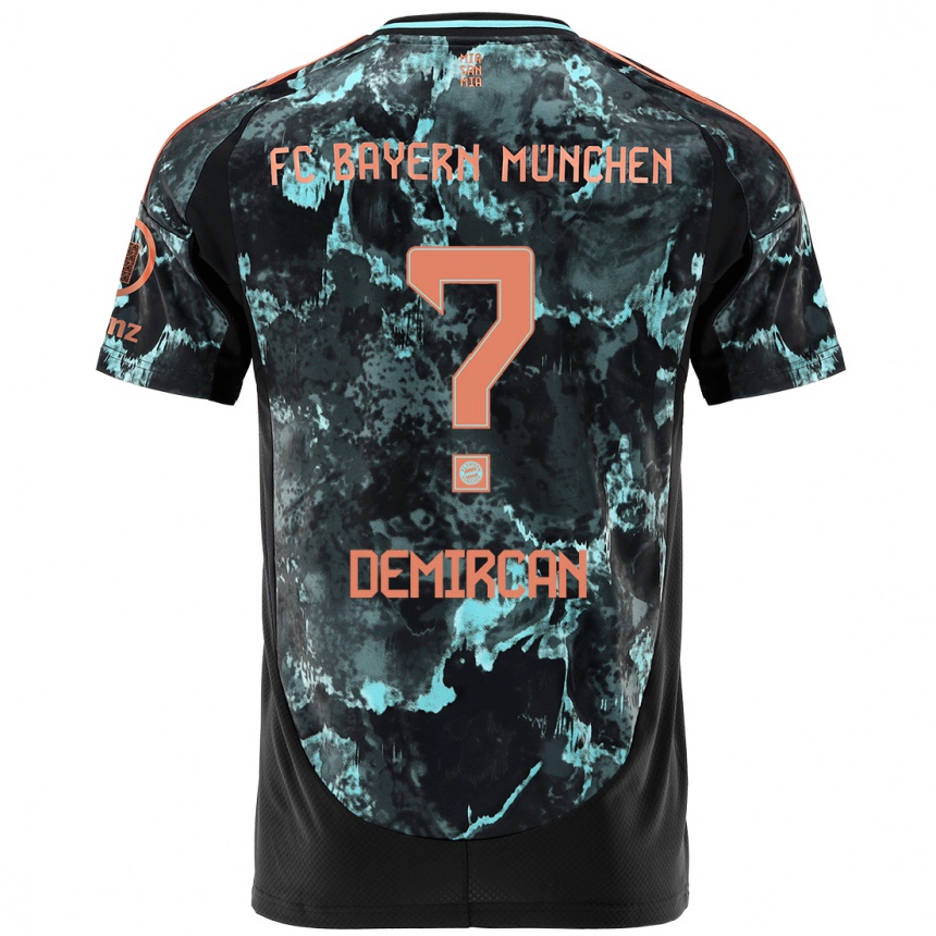 Men Football Emirhan Demircan #0 Black Away Jersey 2024/25 T-Shirt Za