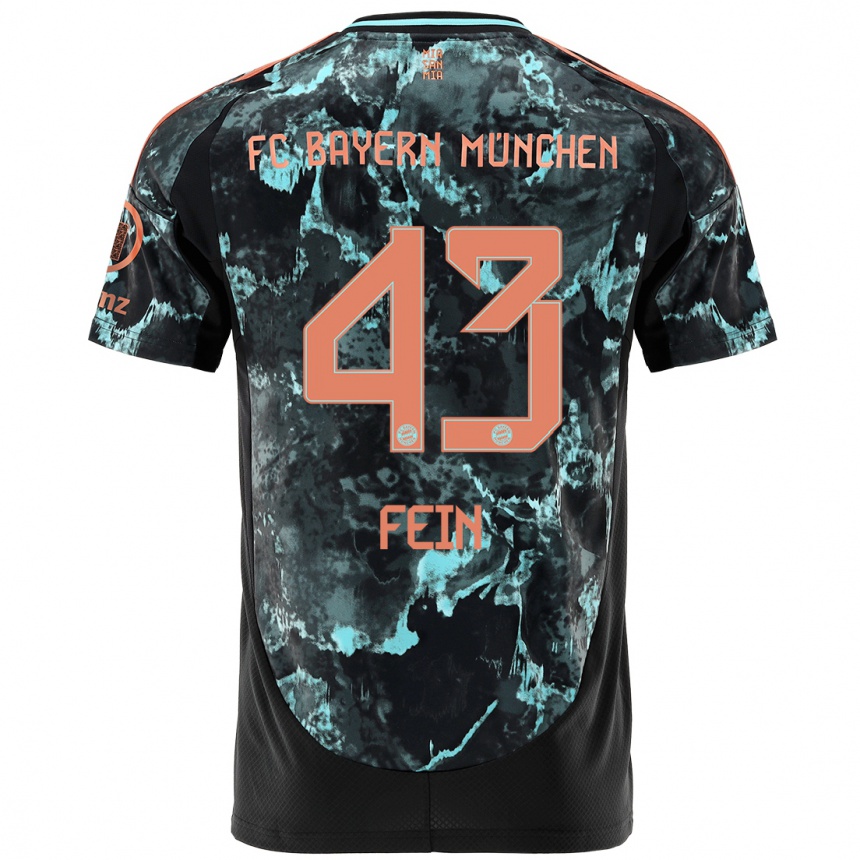 Men Football Adrian Fein #43 Black Away Jersey 2024/25 T-Shirt Za