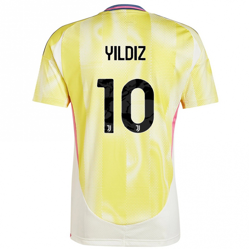 Men Football Kenan Yildiz #10 Solar Yellow Away Jersey 2024/25 T-Shirt Za