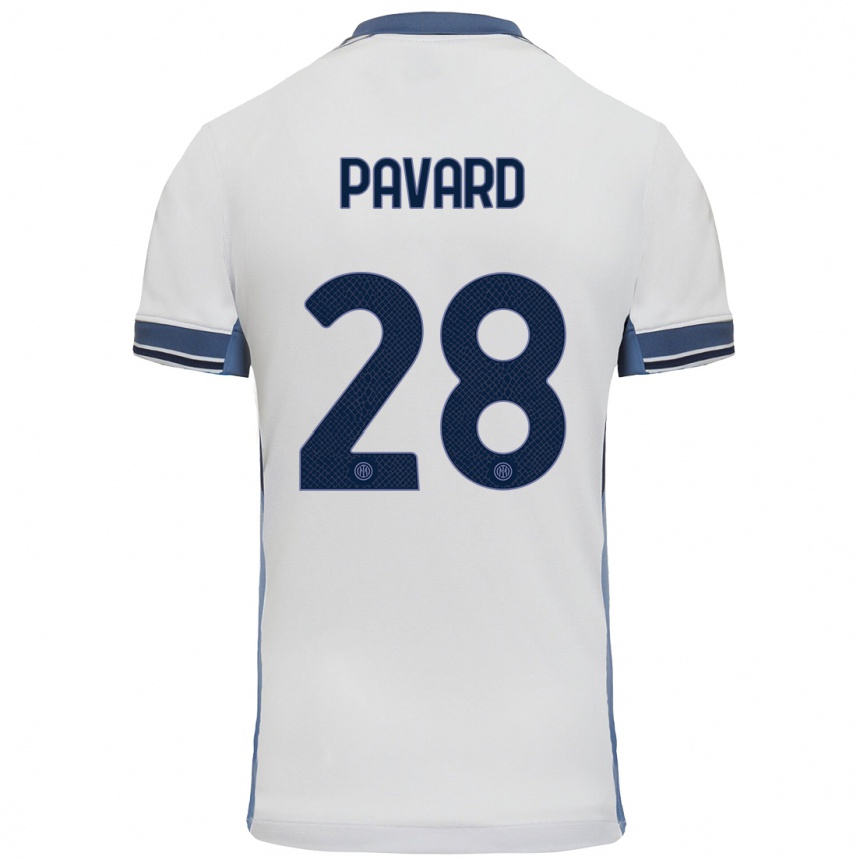 Men Football Benjamin Pavard #28 White Grey Away Jersey 2024/25 T-Shirt Za