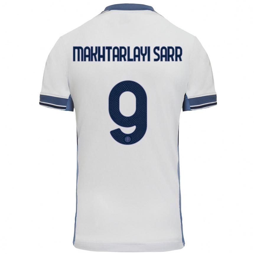 Men Football Amadou Makhtarlayi Sarr #9 White Grey Away Jersey 2024/25 T-Shirt Za