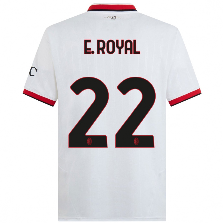 Men Football Emerson Royal #22 White Black Red Away Jersey 2024/25 T-Shirt Za