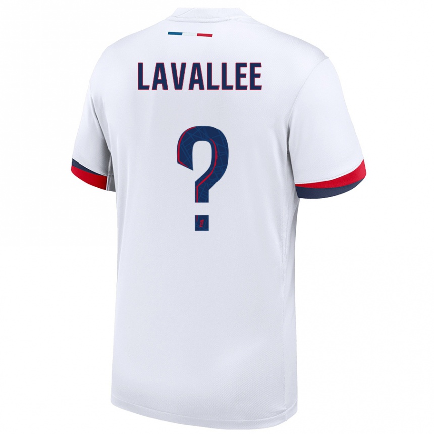 Men Football Lucas Lavallee #0 White Blue Red Away Jersey 2024/25 T-Shirt Za