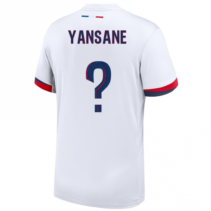 Men Football Sekou Yansane #0 White Blue Red Away Jersey 2024/25 T-Shirt Za