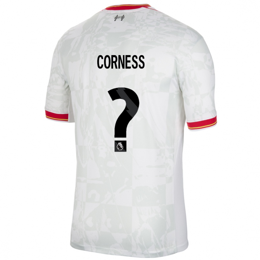 Men Football Dominic Corness #0 White Red Black Third Jersey 2024/25 T-Shirt Za