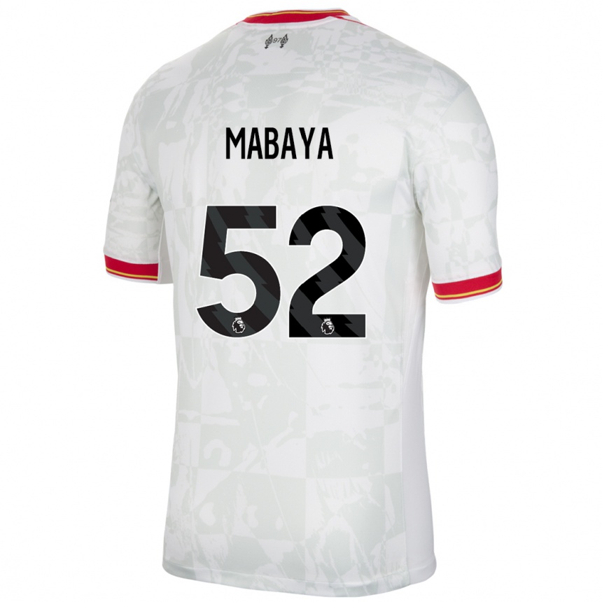 Men Football Isaac Mabaya #52 White Red Black Third Jersey 2024/25 T-Shirt Za