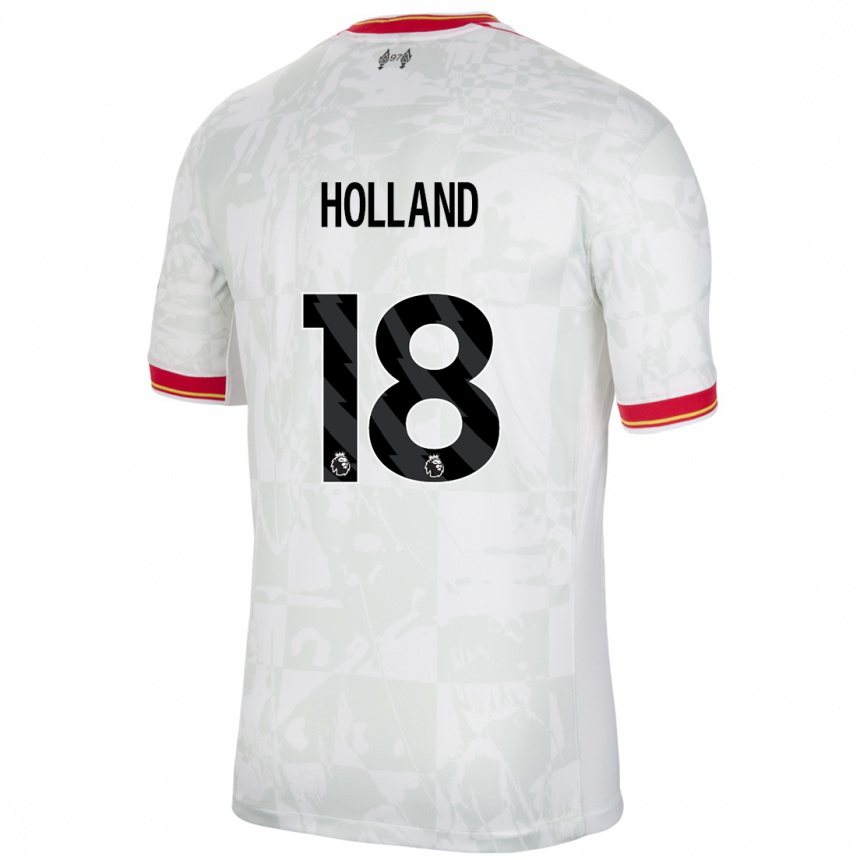 Men Football Ceri Holland #18 White Red Black Third Jersey 2024/25 T-Shirt Za