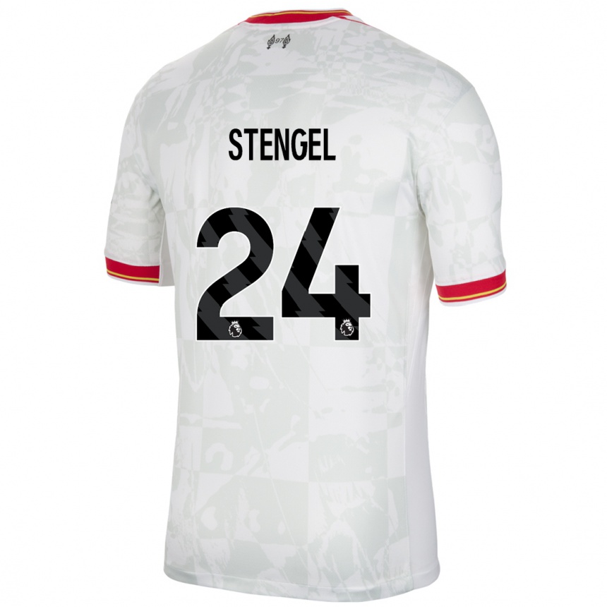 Men Football Katie Stengel #24 White Red Black Third Jersey 2024/25 T-Shirt Za