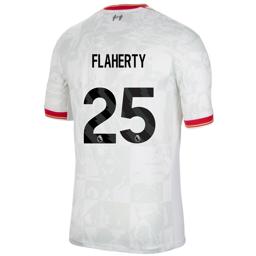 Men Football Gilly Flaherty #25 White Red Black Third Jersey 2024/25 T-Shirt Za