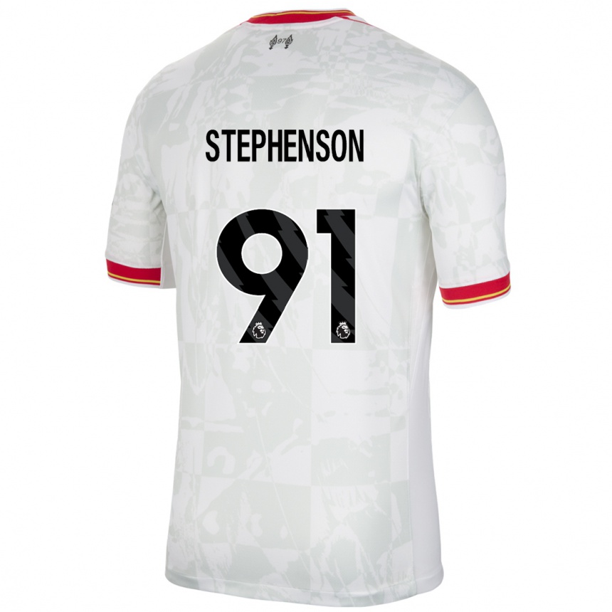 Men Football Luca Stephenson #91 White Red Black Third Jersey 2024/25 T-Shirt Za