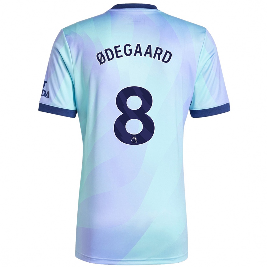 Men Football Martin Odegaard #8 Aqua Third Jersey 2024/25 T-Shirt Za