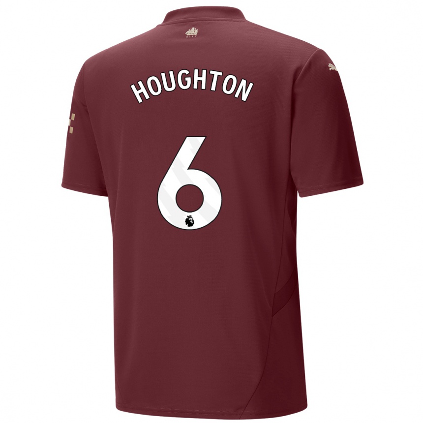 Men Football Steph Houghton #6 Maroon Third Jersey 2024/25 T-Shirt Za