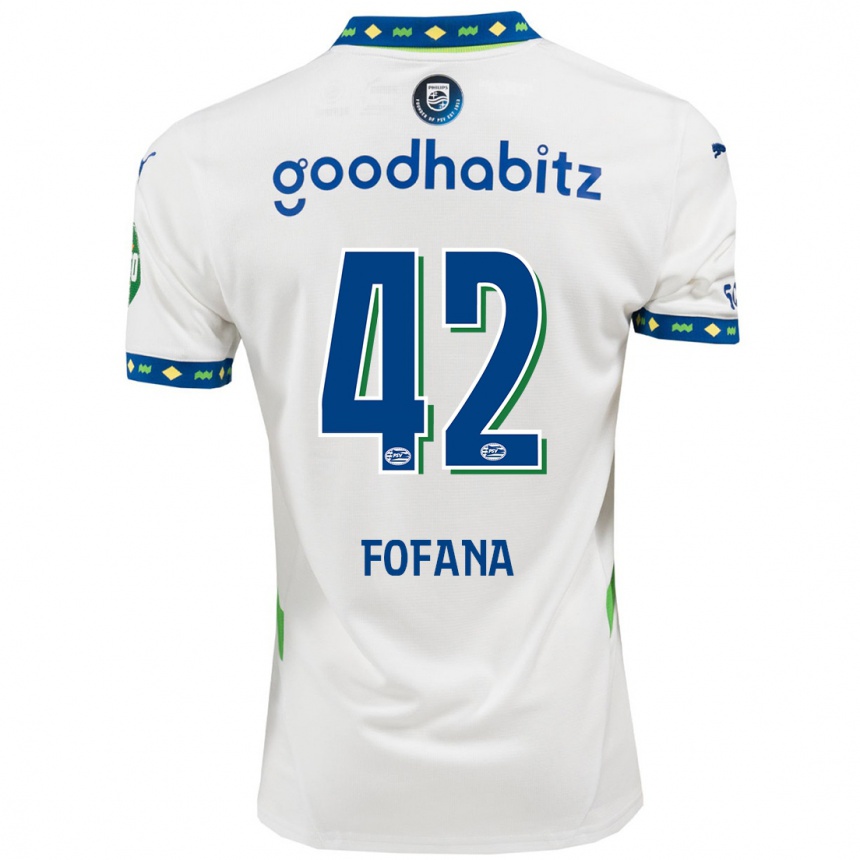 Men Football Fodé Fofana #42 White Dark Blue Third Jersey 2024/25 T-Shirt Za