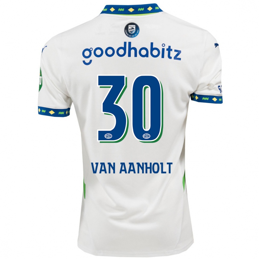 Men Football Patrick Van Aanholt #30 White Dark Blue Third Jersey 2024/25 T-Shirt Za