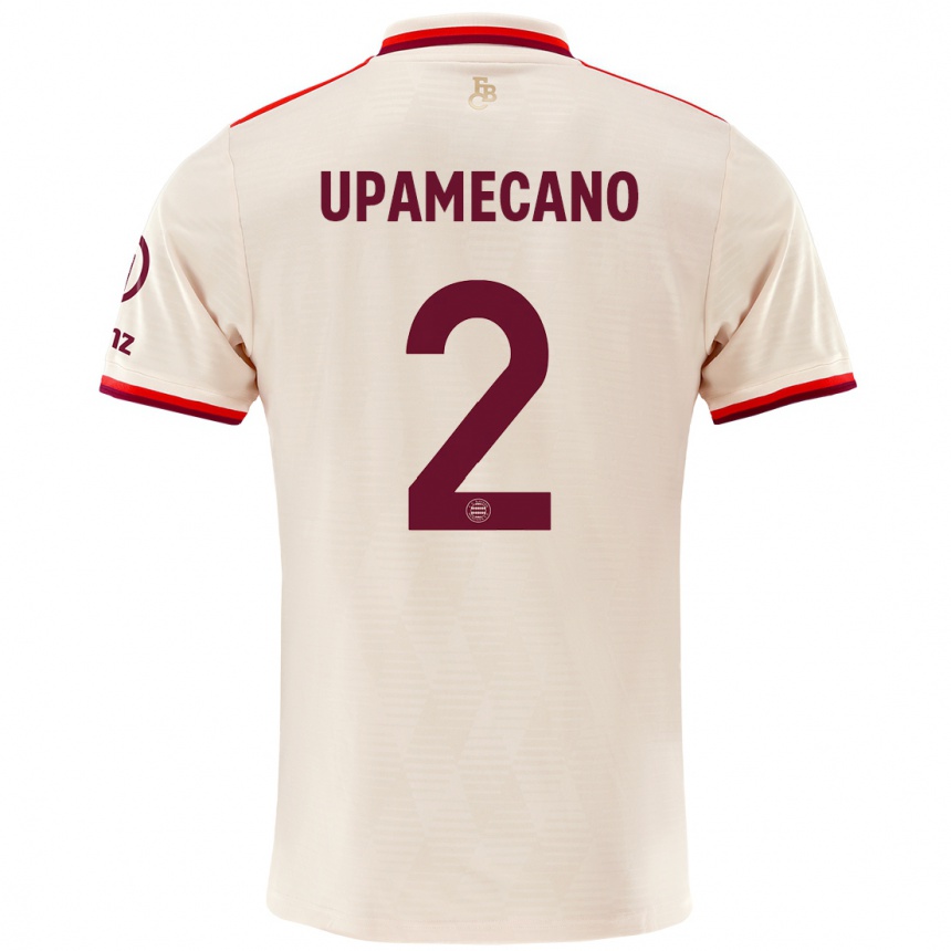 Men Football Dayot Upamecano #2 Linen Third Jersey 2024/25 T-Shirt Za