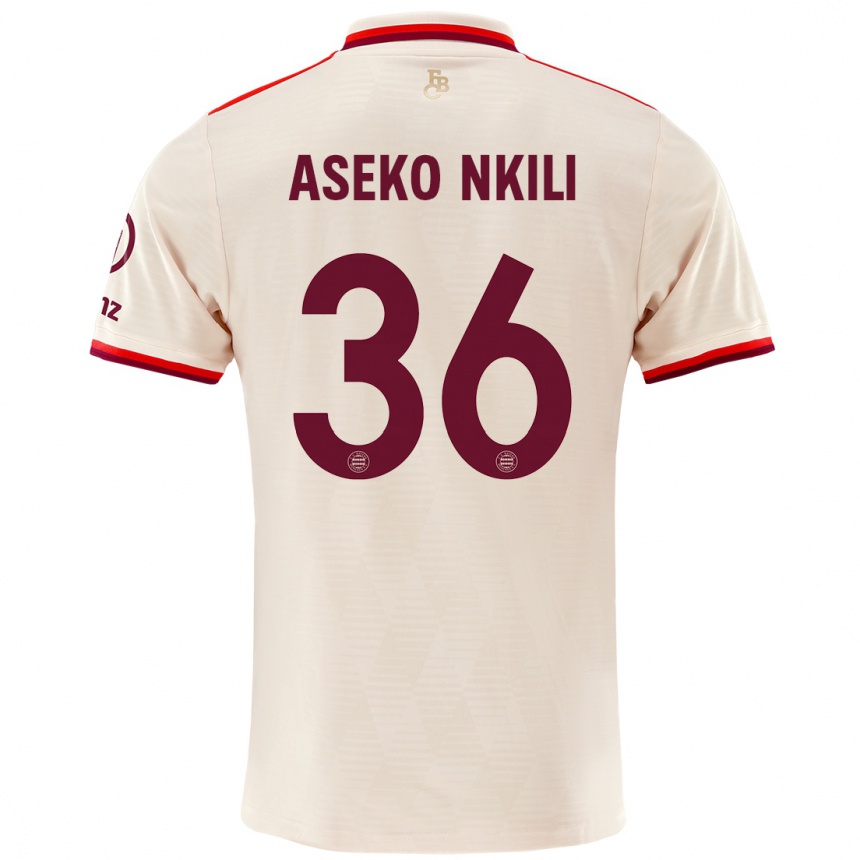 Men Football Noel Aseko Nkili #36 Linen Third Jersey 2024/25 T-Shirt Za