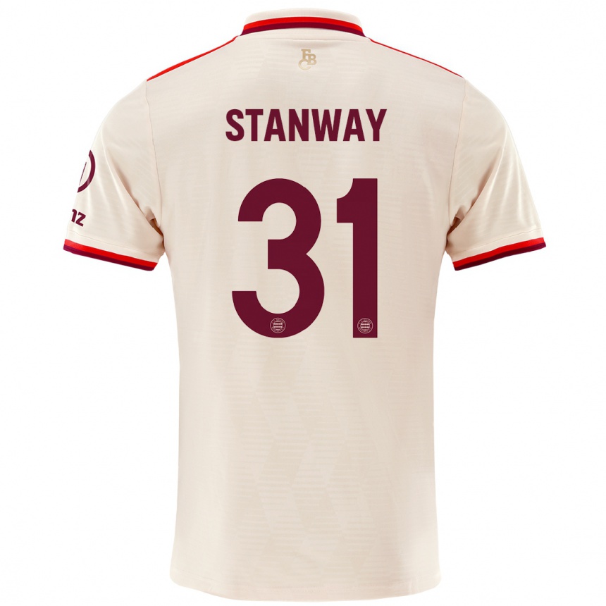 Men Football Georgia Stanway #31 Linen Third Jersey 2024/25 T-Shirt Za