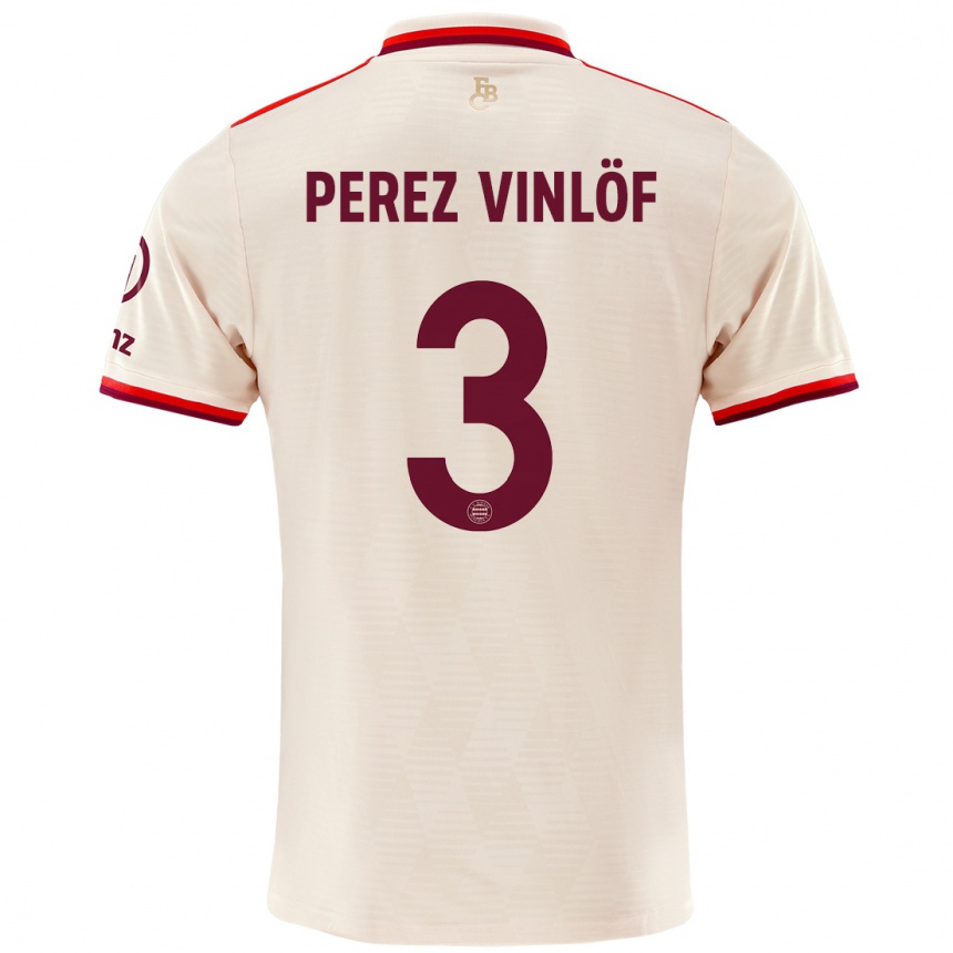 Men Football Matteo Perez Vinlöf #3 Linen Third Jersey 2024/25 T-Shirt Za