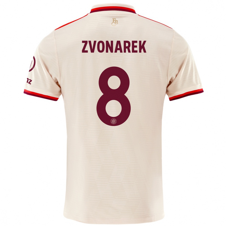 Men Football Lovro Zvonarek #8 Linen Third Jersey 2024/25 T-Shirt Za