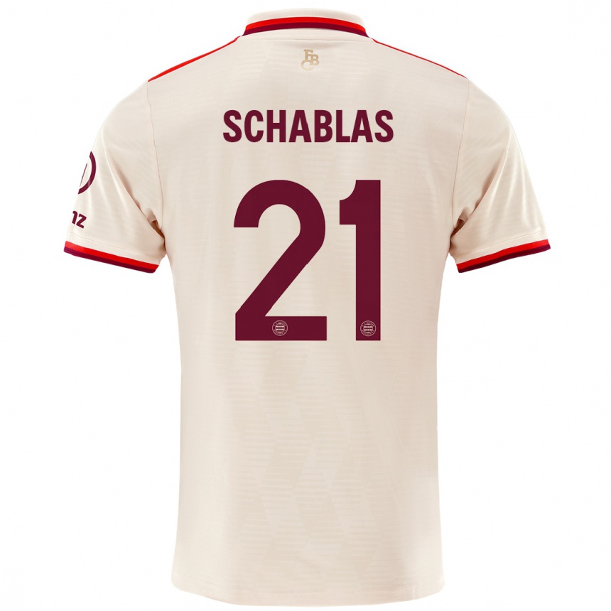 Men Football Matteo Schablas #21 Linen Third Jersey 2024/25 T-Shirt Za