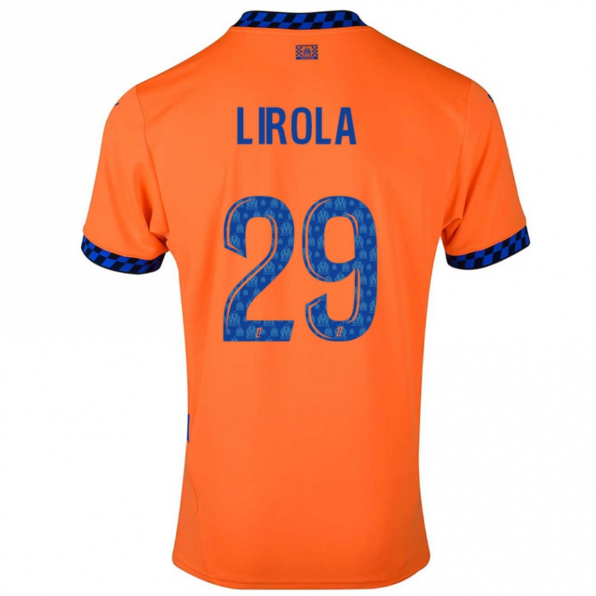 Men Football Pol Lirola #29 Orange Dark Blue Third Jersey 2024/25 T-Shirt Za