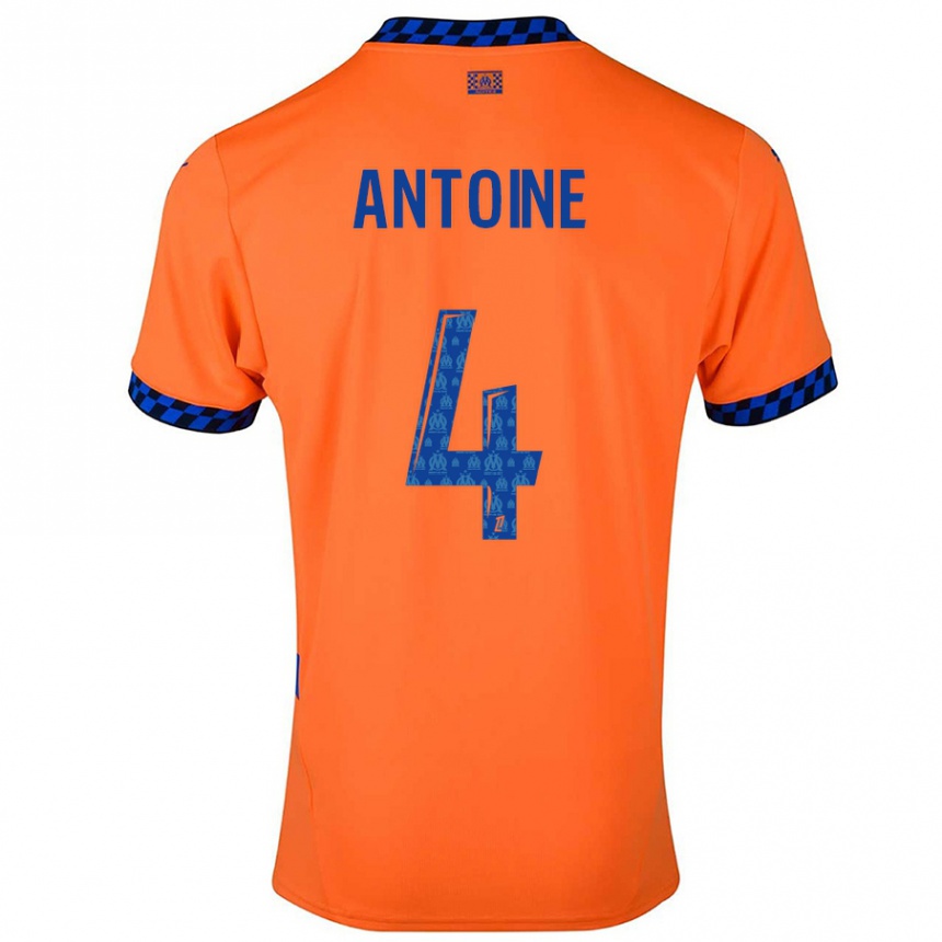 Men Football Maud Antoine #4 Orange Dark Blue Third Jersey 2024/25 T-Shirt Za