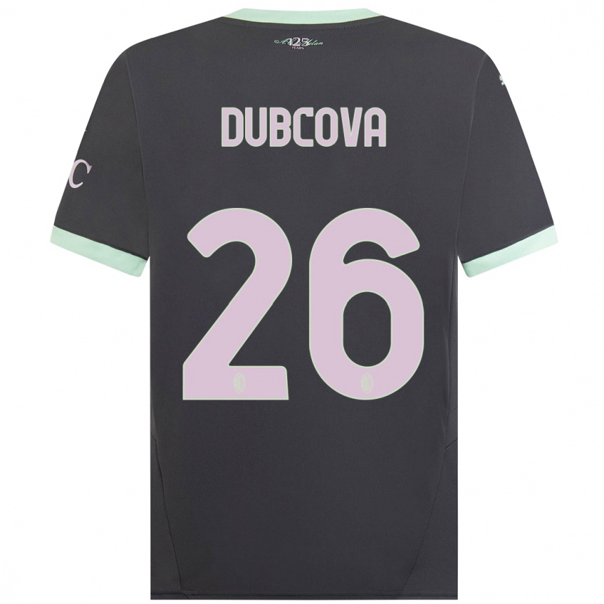 Men Football Michaela Dubcova #26 Grey Third Jersey 2024/25 T-Shirt Za