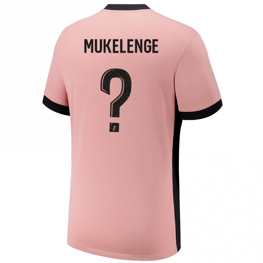 Men Football Christ Mukelenge #0 Rust Pink Third Jersey 2024/25 T-Shirt Za