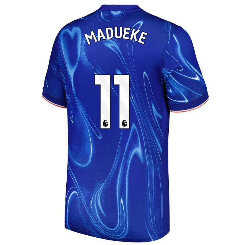 Women Football Noni Madueke #11 Blue White Home Jersey 2024/25 T-Shirt Za