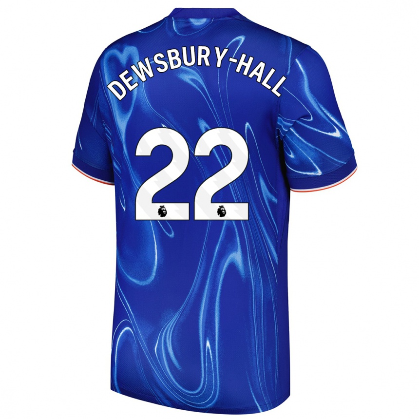 Women Football Kiernan Dewsbury-Hall #22 Blue White Home Jersey 2024/25 T-Shirt Za