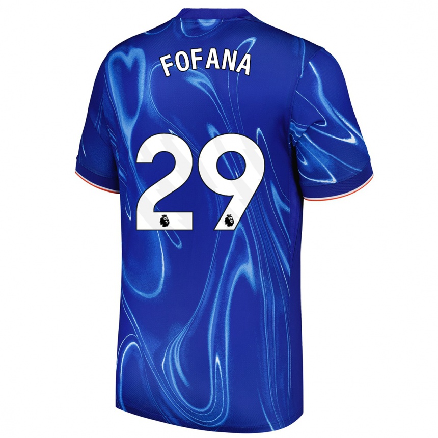 Women Football Wesley Fofana #29 Blue White Home Jersey 2024/25 T-Shirt Za