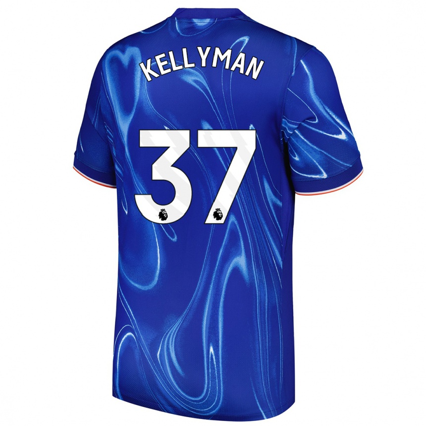 Women Football Omari Kellyman #37 Blue White Home Jersey 2024/25 T-Shirt Za