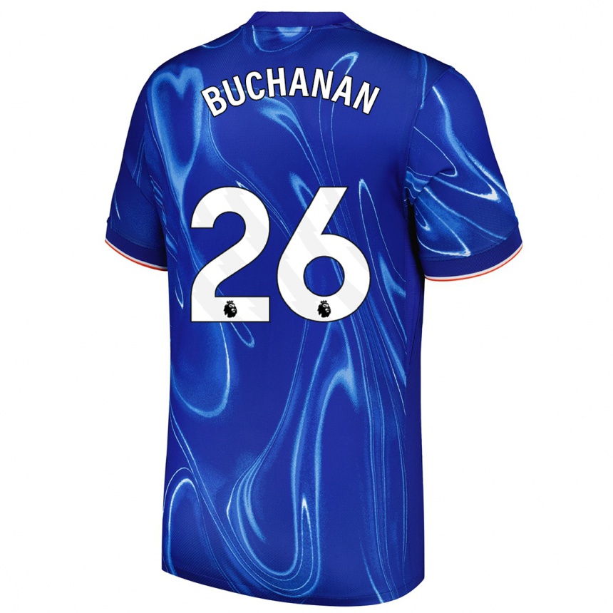 Women Football Kadeisha Buchanan #26 Blue White Home Jersey 2024/25 T-Shirt Za