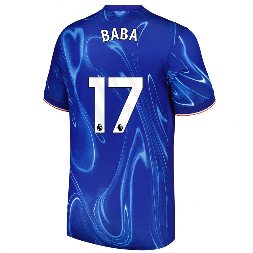 Women Football Abdul-Rahman Baba #17 Blue White Home Jersey 2024/25 T-Shirt Za