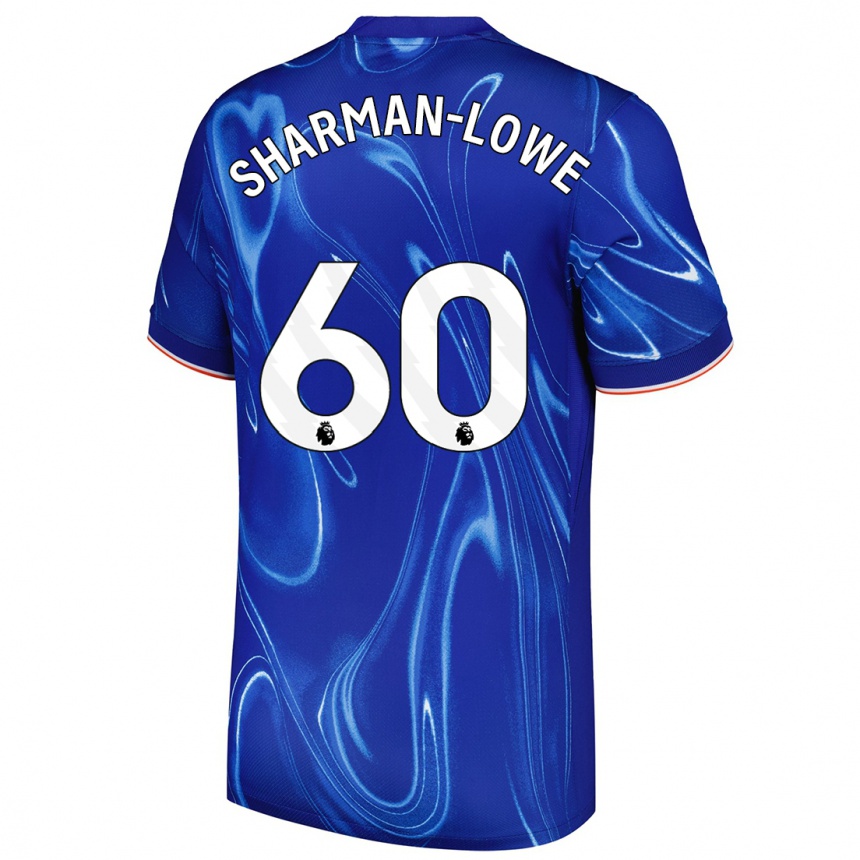 Women Football Teddy Sharman-Lowe #60 Blue White Home Jersey 2024/25 T-Shirt Za