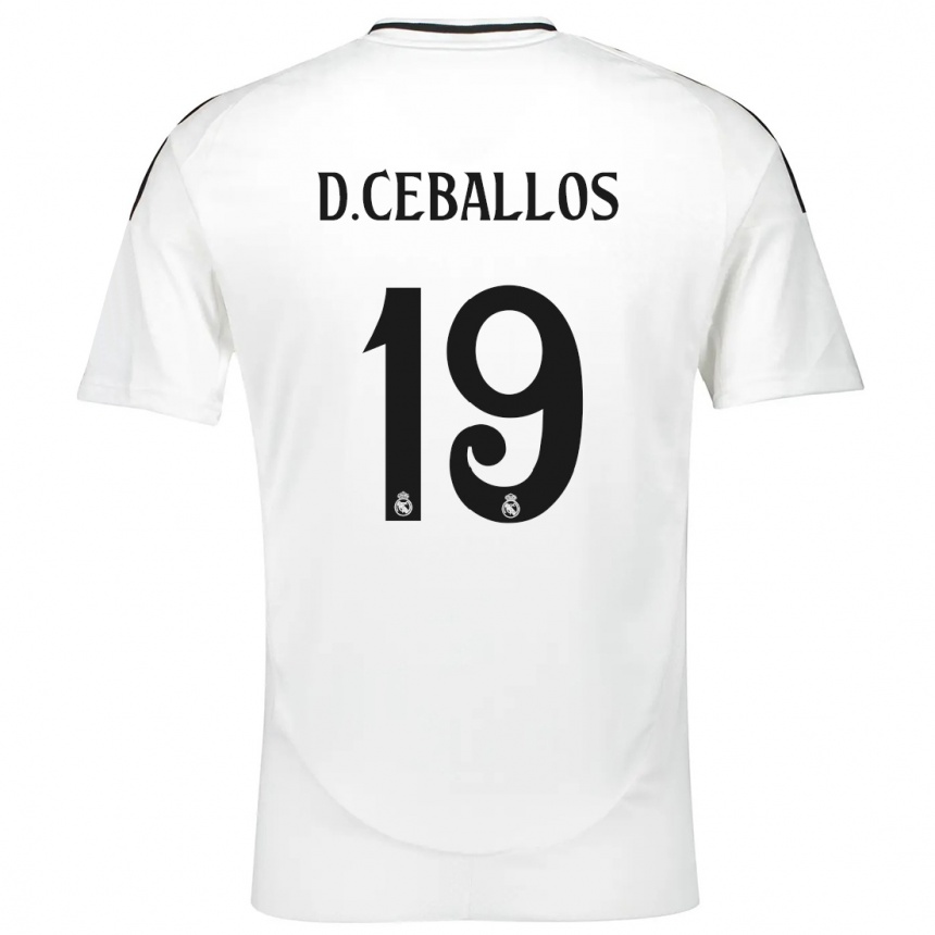 Women Football Dani Ceballos #19 White Home Jersey 2024/25 T-Shirt Za