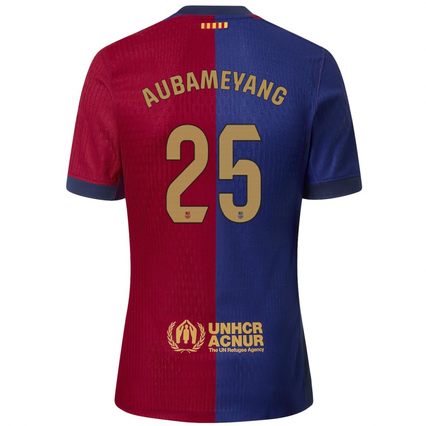 Women Football Pierre Emerick Aubameyang #25 Blue Red Home Jersey 2024/25 T-Shirt Za