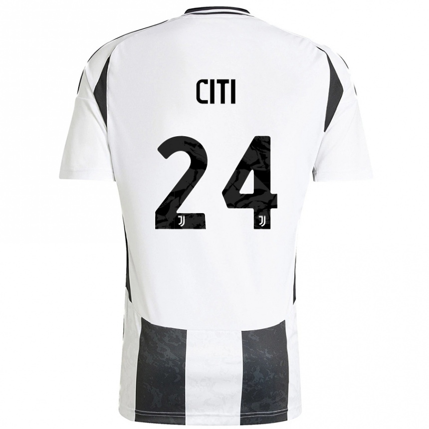 Women Football Alessandro Citi #24 White Black Home Jersey 2024/25 T-Shirt Za