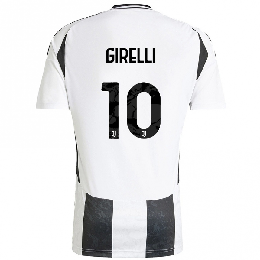 Women Football Cristiana Girelli #10 White Black Home Jersey 2024/25 T-Shirt Za