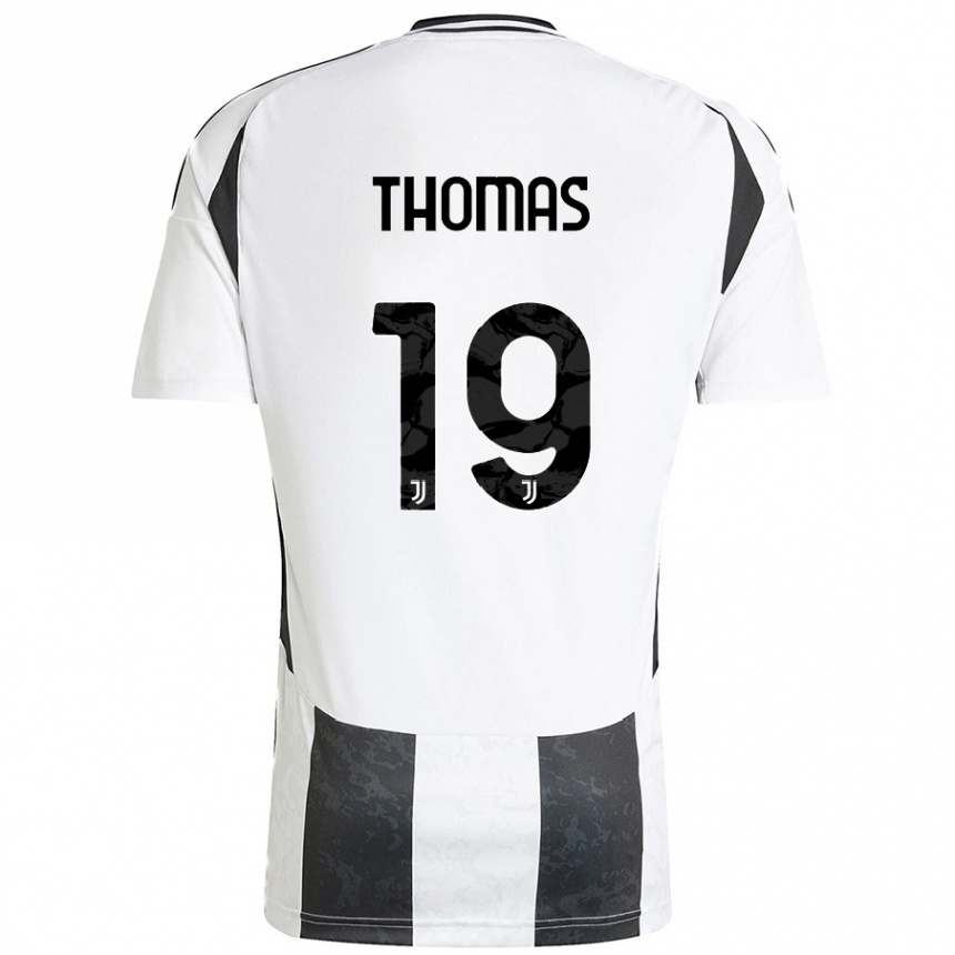 Women Football Lindsey Thomas #19 White Black Home Jersey 2024/25 T-Shirt Za