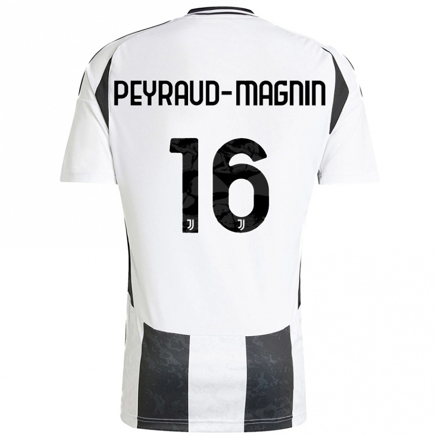 Women Football Pauline Peyraud-Magnin #16 White Black Home Jersey 2024/25 T-Shirt Za